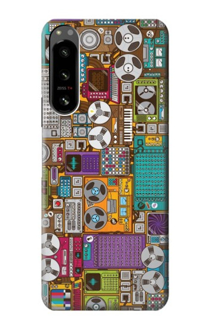 S3879 Retro Music Doodle Case For Sony Xperia 5 IV