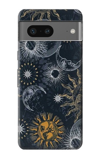 S3702 Moon and Sun Case For Google Pixel 7