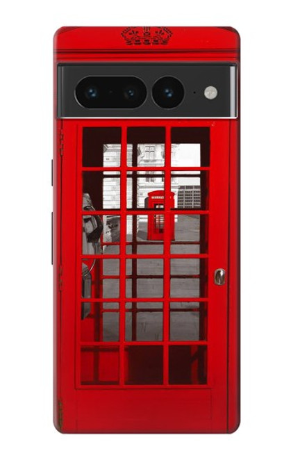 S0058 British Red Telephone Box Case For Google Pixel 7 Pro