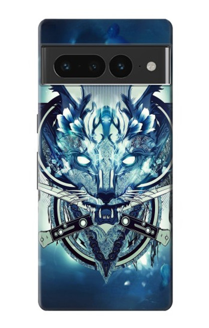 S1135 Wolf with knives Rock Case For Google Pixel 7 Pro