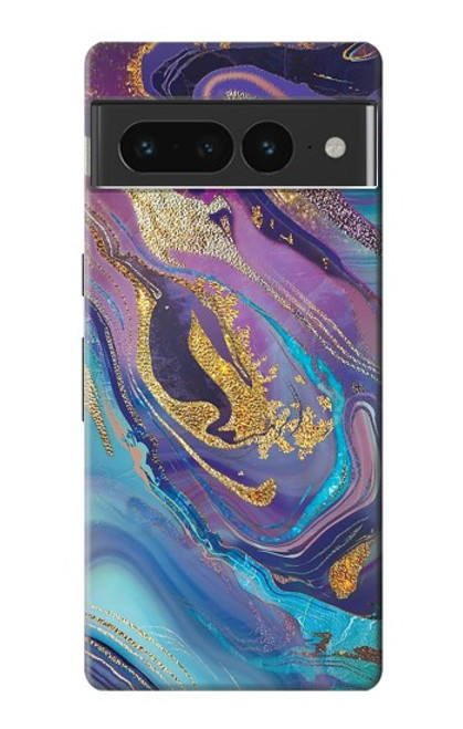S3676 Colorful Abstract Marble Stone Case For Google Pixel 7 Pro