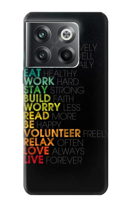 S3523 Think Positive Words Quotes Case For OnePlus Ace Pro