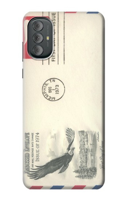 S3551 Vintage Airmail Envelope Art Case For Motorola Moto G Power 2022, G Play 2023