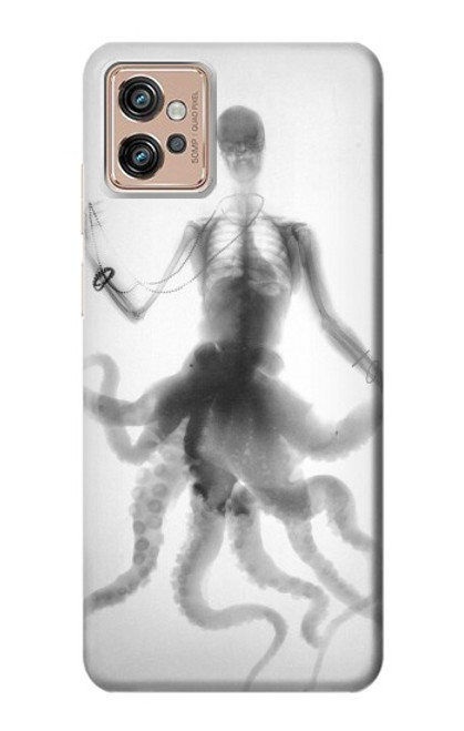 S1432 Skull Octopus X-ray Case For Motorola Moto G32