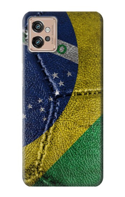 S3297 Brazil Flag Vintage Football Graphic Case For Motorola Moto G32