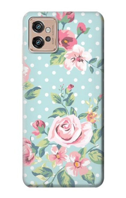 S3494 Vintage Rose Polka Dot Case For Motorola Moto G32