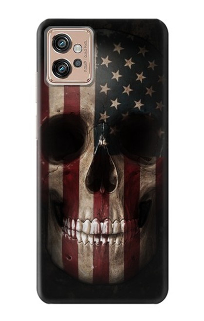 S3850 American Flag Skull Case For Motorola Moto G32