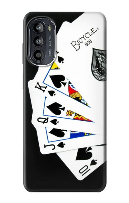 S1078 Poker Royal Straight Flush Case For Motorola Moto G52, G82 5G