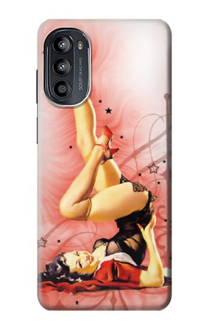 S1669 Pinup Girl Vintage Case For Motorola Moto G52, G82 5G