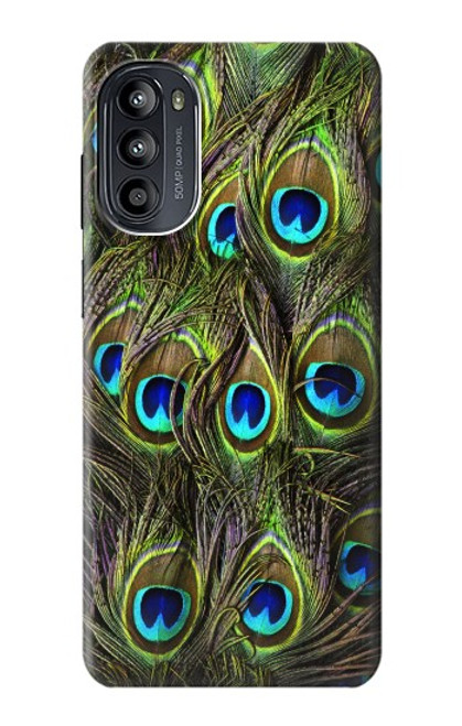 S1965 Peacock Feather Case For Motorola Moto G52, G82 5G