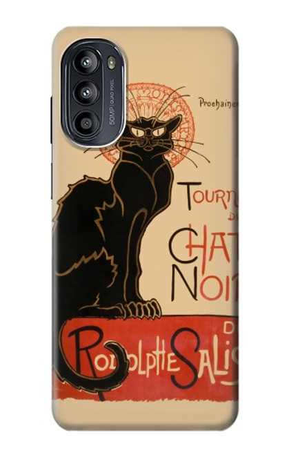 S2739 Chat Noir Black Cat Vintage Case For Motorola Moto G52, G82 5G