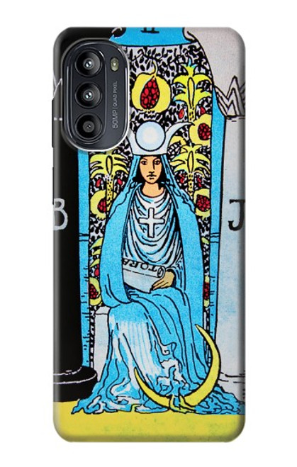 S2837 The High Priestess Vintage Tarot Card Case For Motorola Moto G52, G82 5G