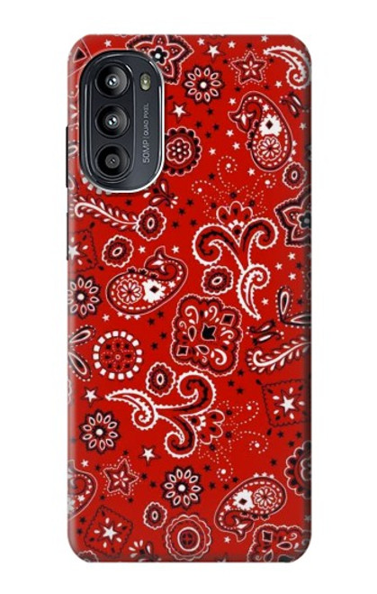S3354 Red Classic Bandana Case For Motorola Moto G52, G82 5G