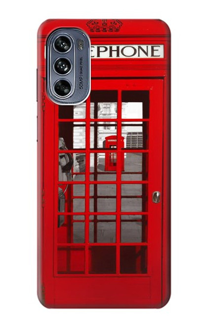 S0058 British Red Telephone Box Case For Motorola Moto G62 5G