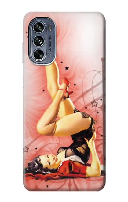 S1669 Pinup Girl Vintage Case For Motorola Moto G62 5G