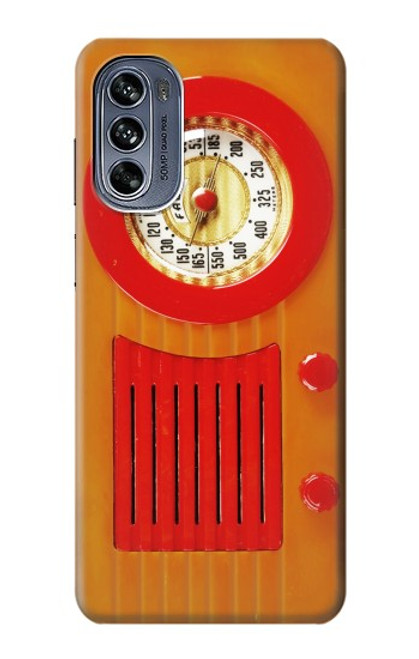 S2780 Vintage Orange Bakelite Radio Case For Motorola Moto G62 5G