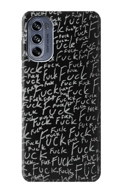 S3478 Funny Words Blackboard Case For Motorola Moto G62 5G