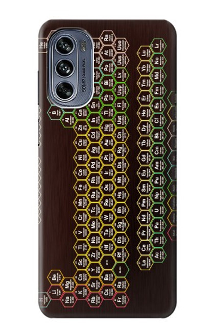 S3544 Neon Honeycomb Periodic Table Case For Motorola Moto G62 5G