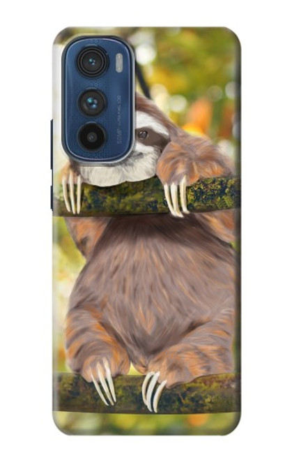 S3138 Cute Baby Sloth Paint Case For Motorola Edge 30