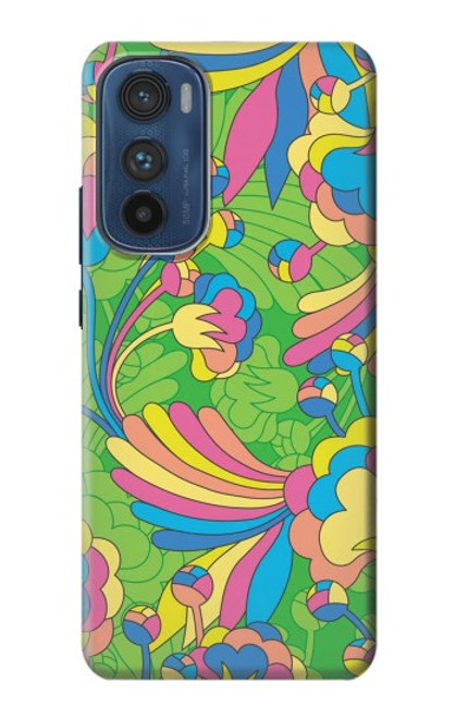 S3273 Flower Line Art Pattern Case For Motorola Edge 30