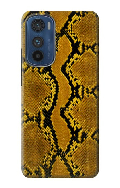 S3365 Yellow Python Skin Graphic Print Case For Motorola Edge 30