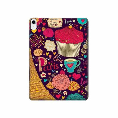 S2353 Paris Cartoon Vintage Pattern Hard Case For iPad 10.9 (2022)