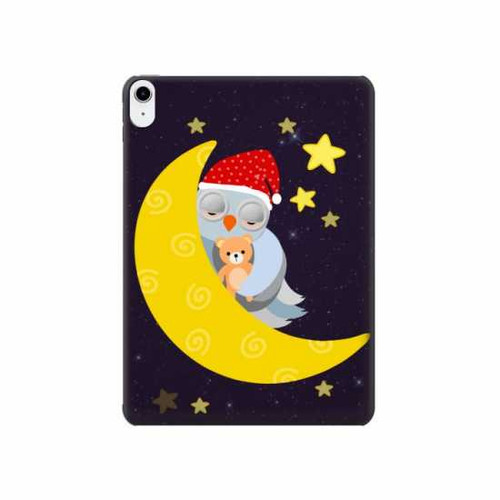 S2849 Cute Sleepy Owl Moon Night Hard Case For iPad 10.9 (2022)