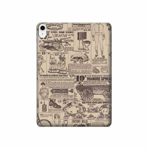 S3819 Retro Vintage Paper Hard Case For iPad 10.9 (2022)