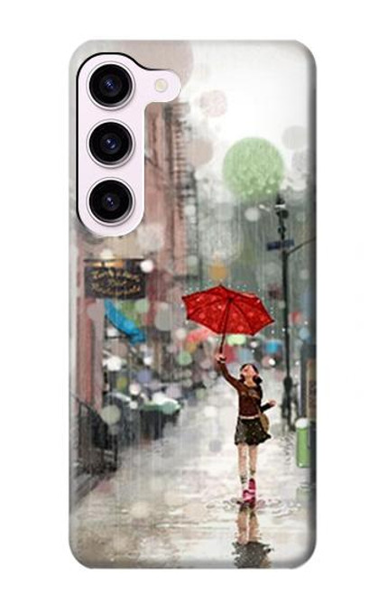 S0108 Girl in The Rain Case For Samsung Galaxy S23