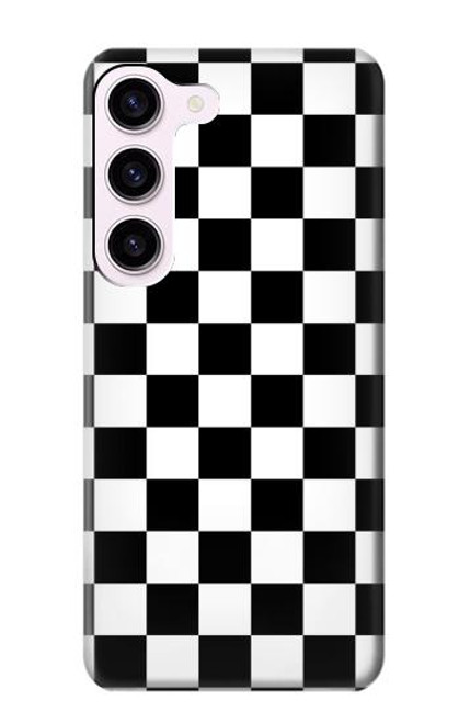 S1611 Black and White Check Chess Board Case For Samsung Galaxy S23