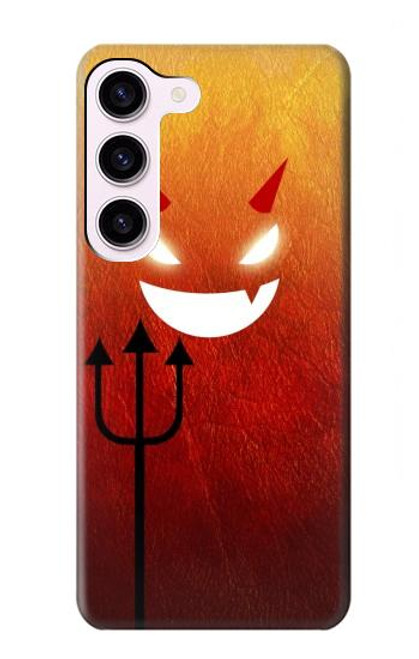 S2454 Red Cute Little Devil Cartoon Case For Samsung Galaxy S23