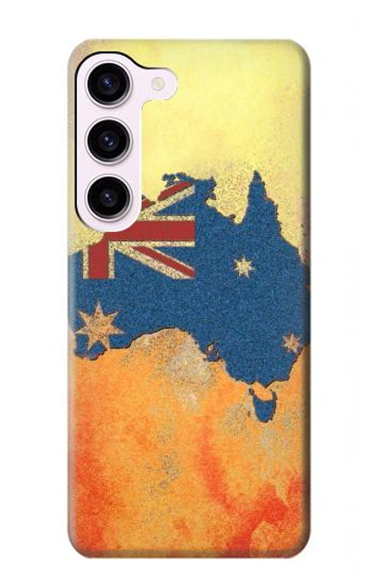 S2494 Australia Flag Map Rock Texture Case For Samsung Galaxy S23
