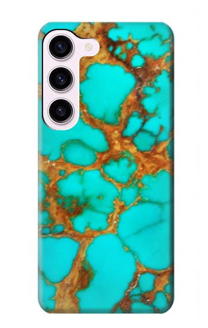 S2688 Aqua Copper Turquoise Gemstone Graphic Case For Samsung Galaxy S23