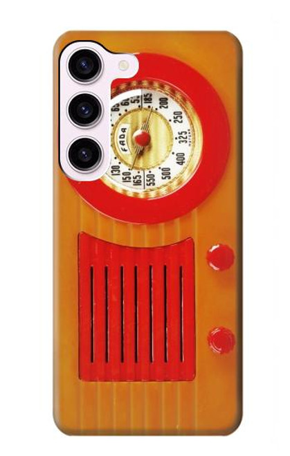 S2780 Vintage Orange Bakelite Radio Case For Samsung Galaxy S23