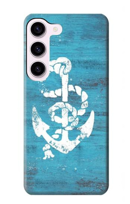 S3053 Marine Anchor Blue Case For Samsung Galaxy S23