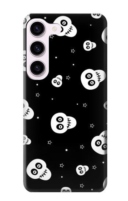 S3261 Smile Skull Halloween Pattern Case For Samsung Galaxy S23