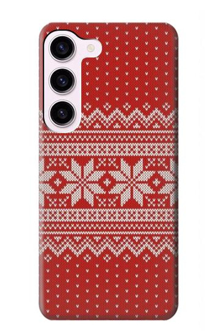 S3384 Winter Seamless Knitting Pattern Case For Samsung Galaxy S23
