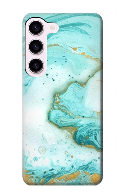 S3399 Green Marble Graphic Print Case For Samsung Galaxy S23