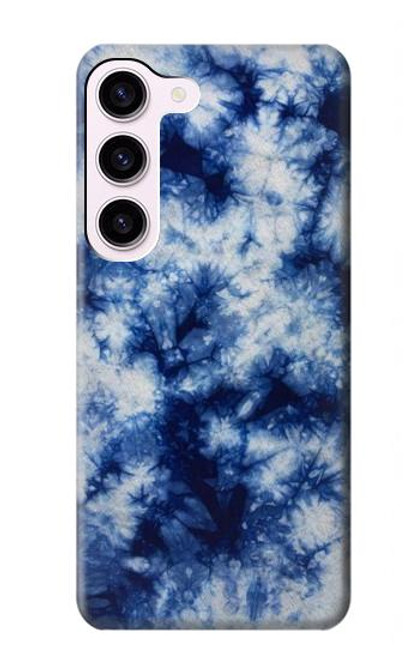 S3439 Fabric Indigo Tie Dye Case For Samsung Galaxy S23