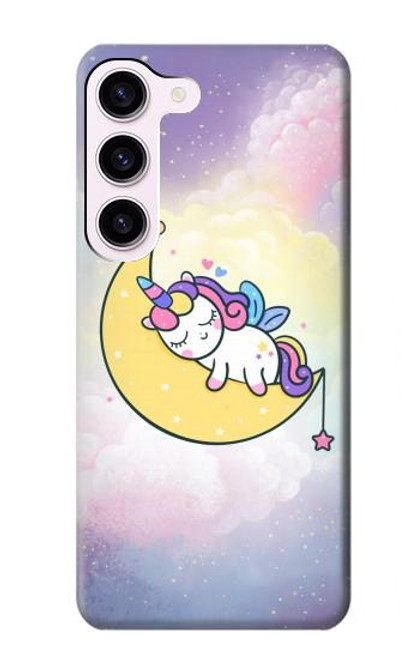 S3485 Cute Unicorn Sleep Case For Samsung Galaxy S23