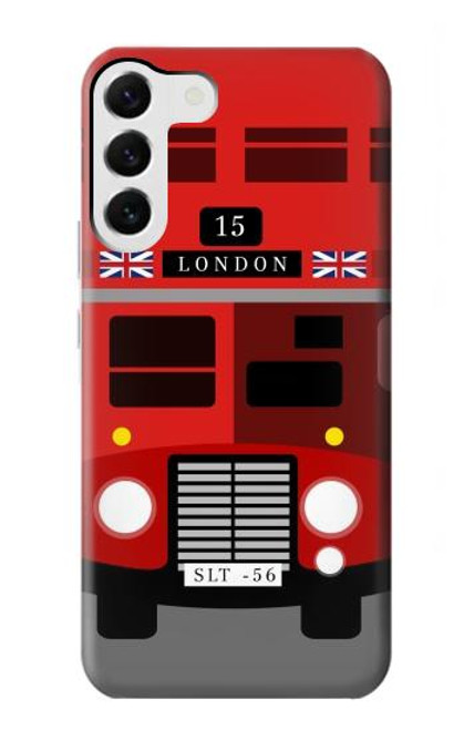 S2058 England British Double Decker Bus Case For Samsung Galaxy S23 Plus