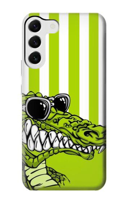 S2323 Funny Green Alligator Crocodile Case For Samsung Galaxy S23 Plus