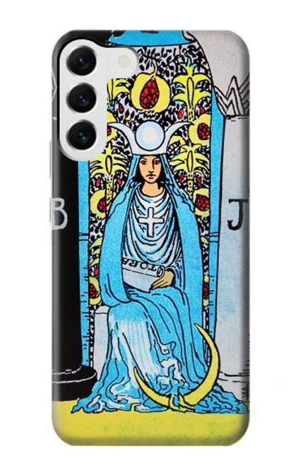 S2837 The High Priestess Vintage Tarot Card Case For Samsung Galaxy S23 Plus