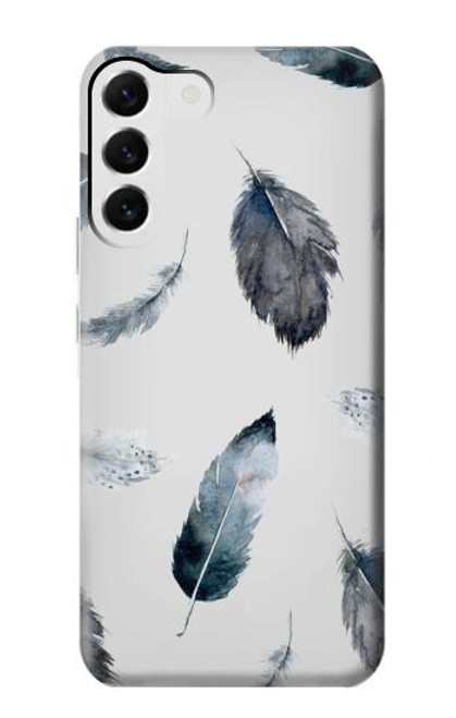 S3085 Feather Paint Pattern Case For Samsung Galaxy S23 Plus