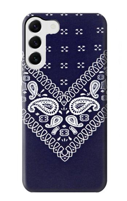 S3357 Navy Blue Bandana Pattern Case For Samsung Galaxy S23 Plus