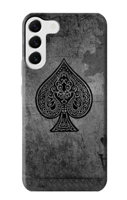 S3446 Black Ace Spade Case For Samsung Galaxy S23 Plus
