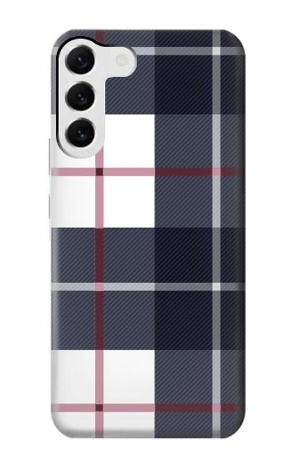 S3452 Plaid Fabric Pattern Case For Samsung Galaxy S23 Plus