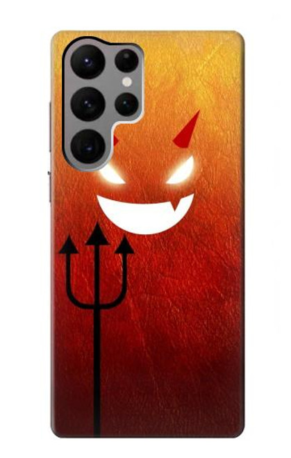 S2454 Red Cute Little Devil Cartoon Case For Samsung Galaxy S23 Ultra