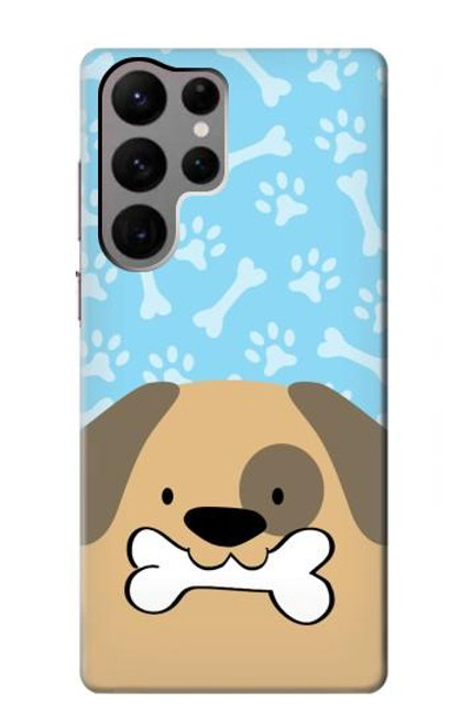 S2669 Cute Dog Paws Bones Cartoon Case For Samsung Galaxy S23 Ultra