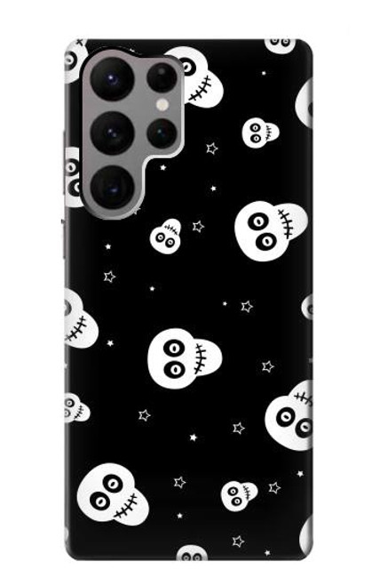 S3261 Smile Skull Halloween Pattern Case For Samsung Galaxy S23 Ultra
